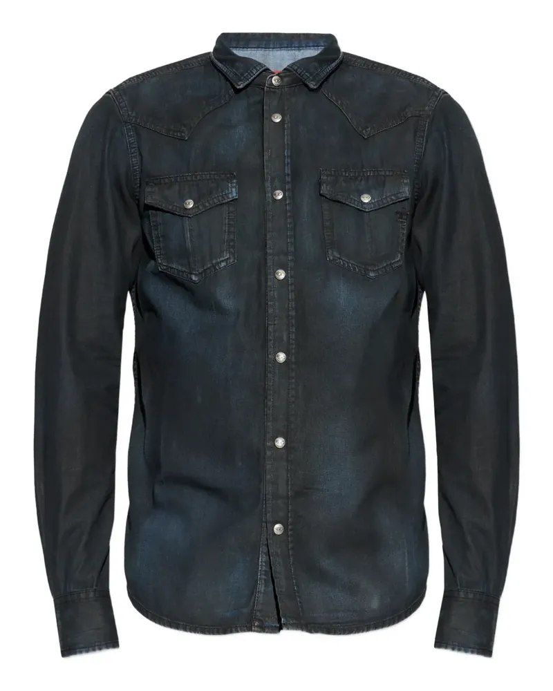 Diesel D-Vega chest-pocket shirt - Blau Blau