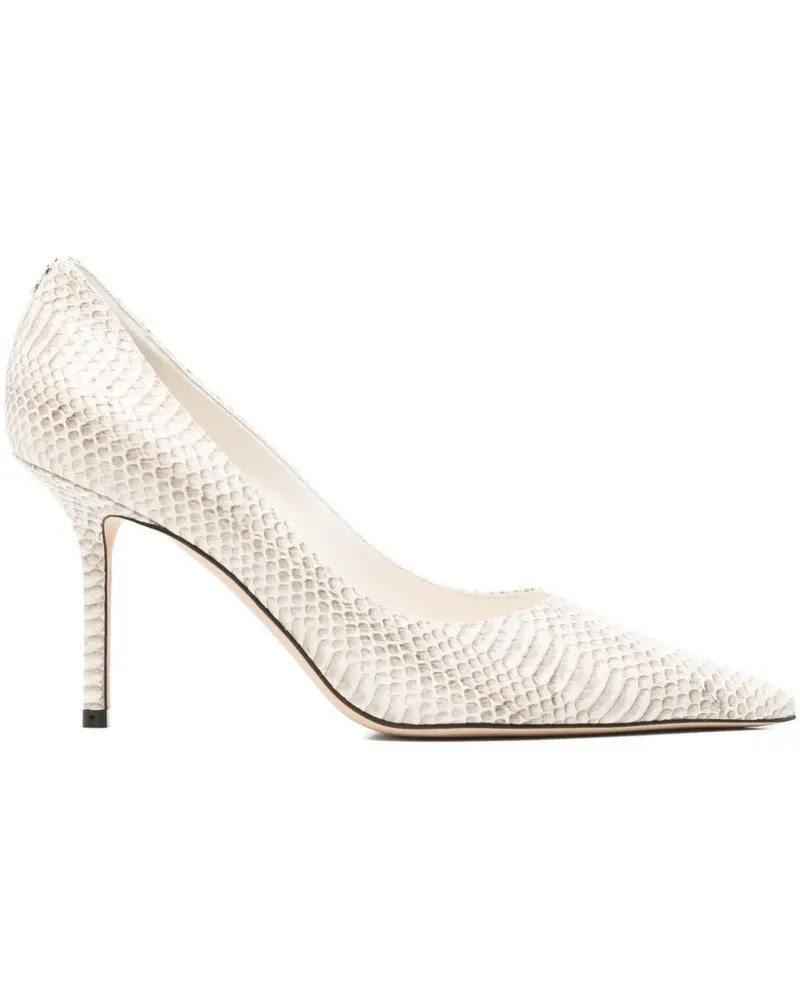 Jimmy Choo Pumps mit Schlangen-Effekt - Nude Nude