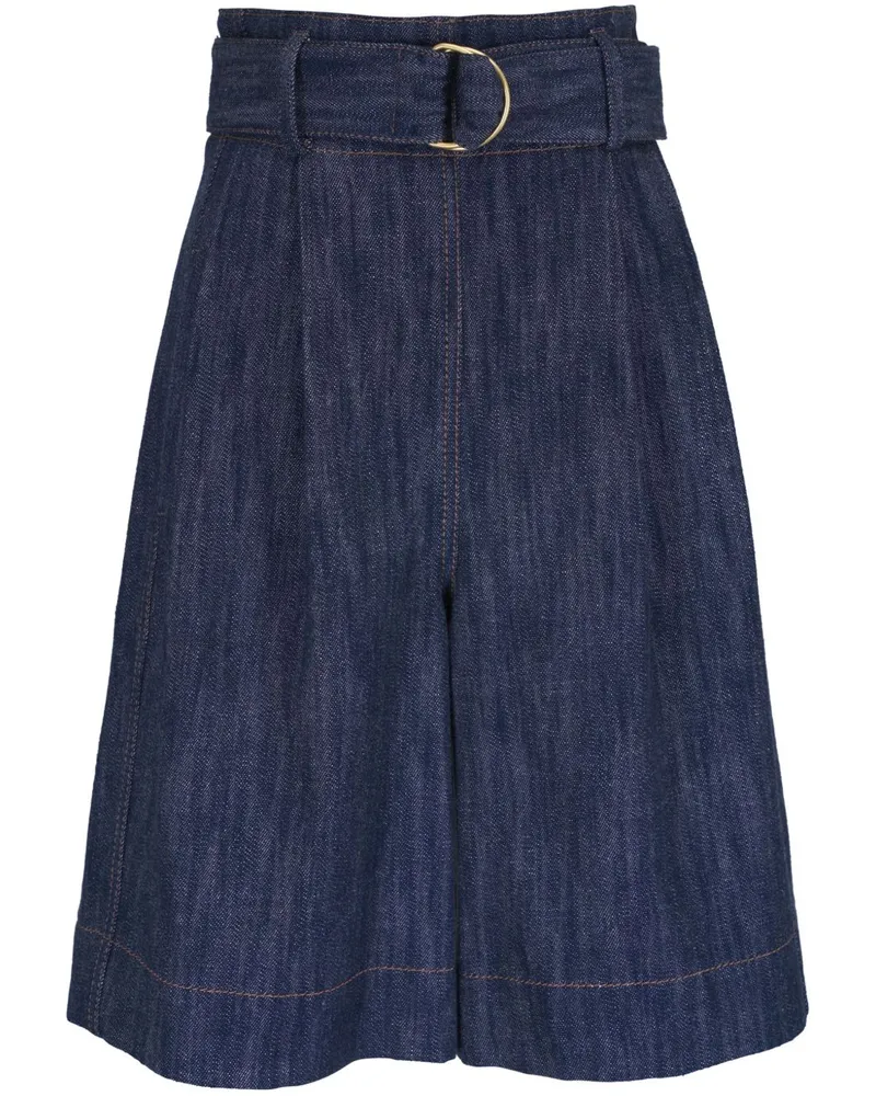 Akris Hoch sitzende Jeans-Shorts - Blau Blau