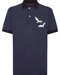 Billionaire Poloshirt mit besticktem Kragen Blau