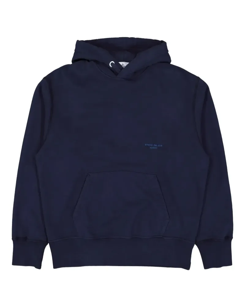 Stone Island Marina Hoodie mit Kängurutasche - Blau Blau