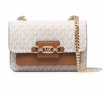 Schultertasche mit Monogramm - Nude