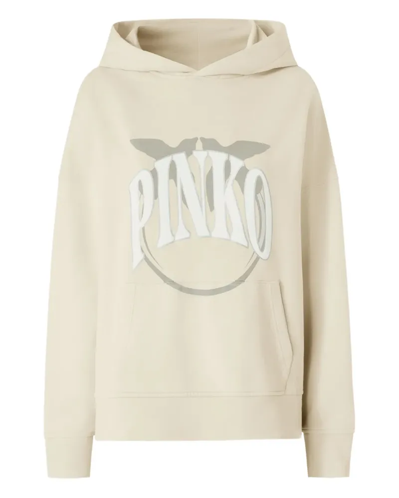 Pinko Hoodie mit Logo-Print - Nude Nude