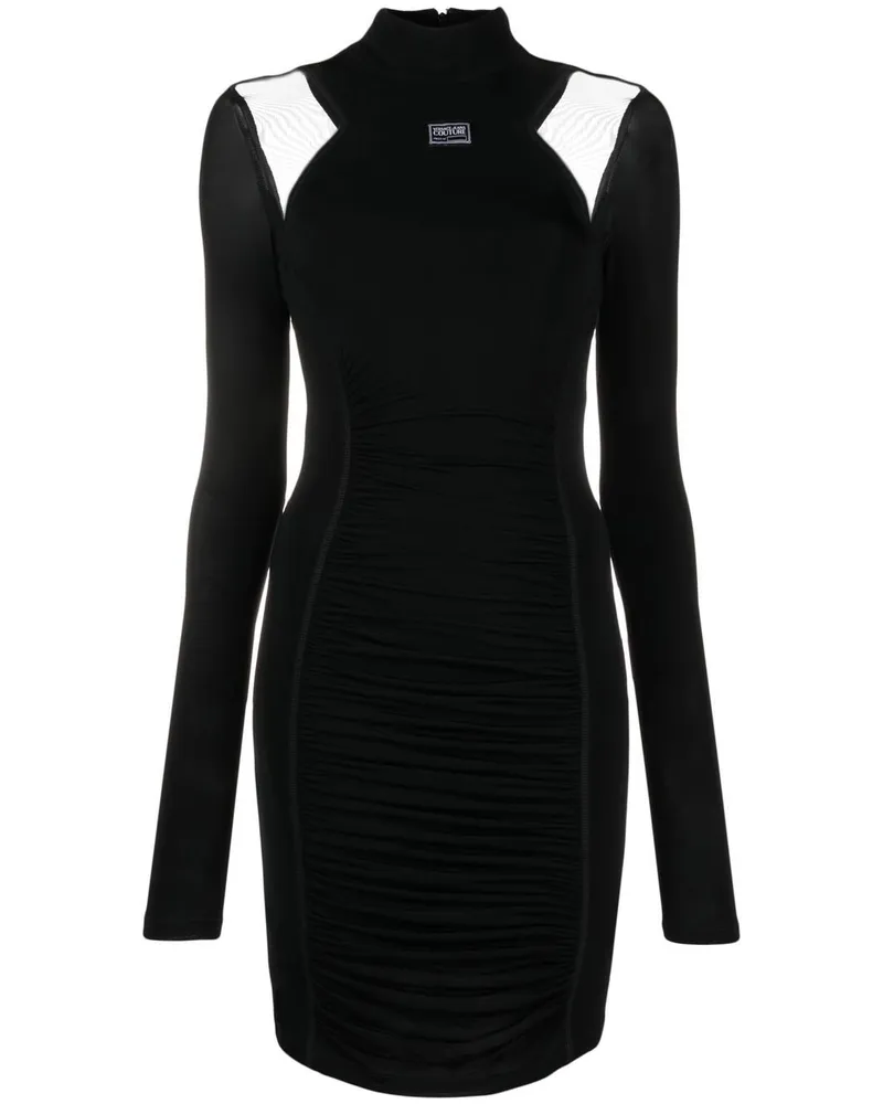 Versace Jeans Minikleid mit Netzeinsatz - Schwarz Schwarz