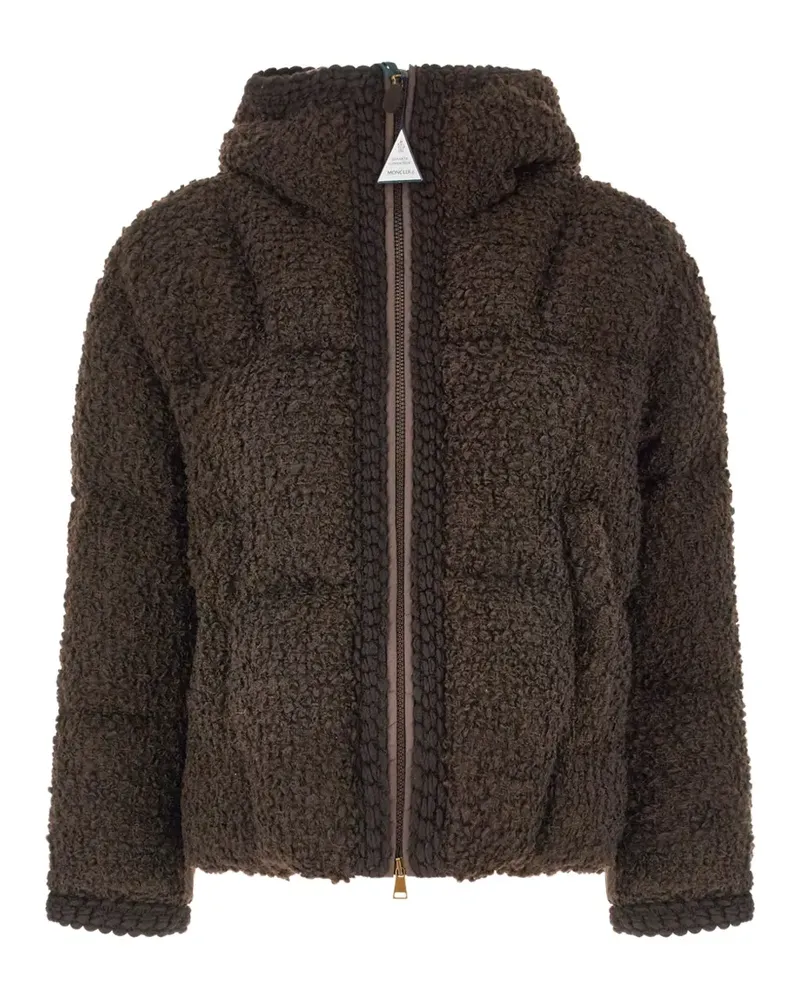 Moncler Gesteppte Jacke mit Shearling-Effekt - Braun Braun