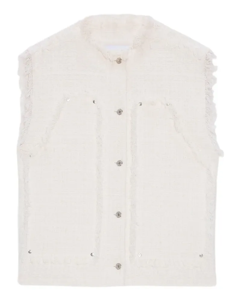 MSGM Ausgefranster Pullunder mit Knöpfen - Nude Nude