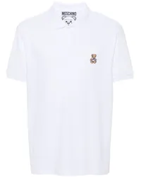 Moschino Poloshirt mit Teddy-Patch Weiß