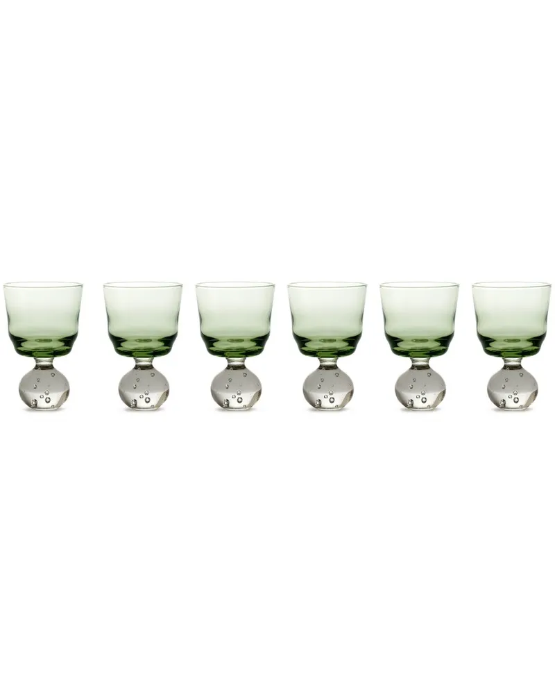 Serax x Bela Silva Eternal Snow kleines Stielglas (6er-Set) - Grün Grün