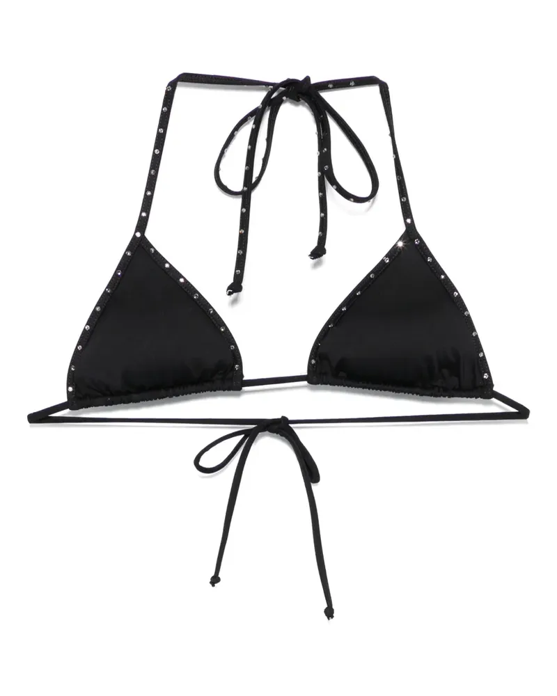 MC2 Saint Barth Bikinitop mit Strass - Schwarz Schwarz