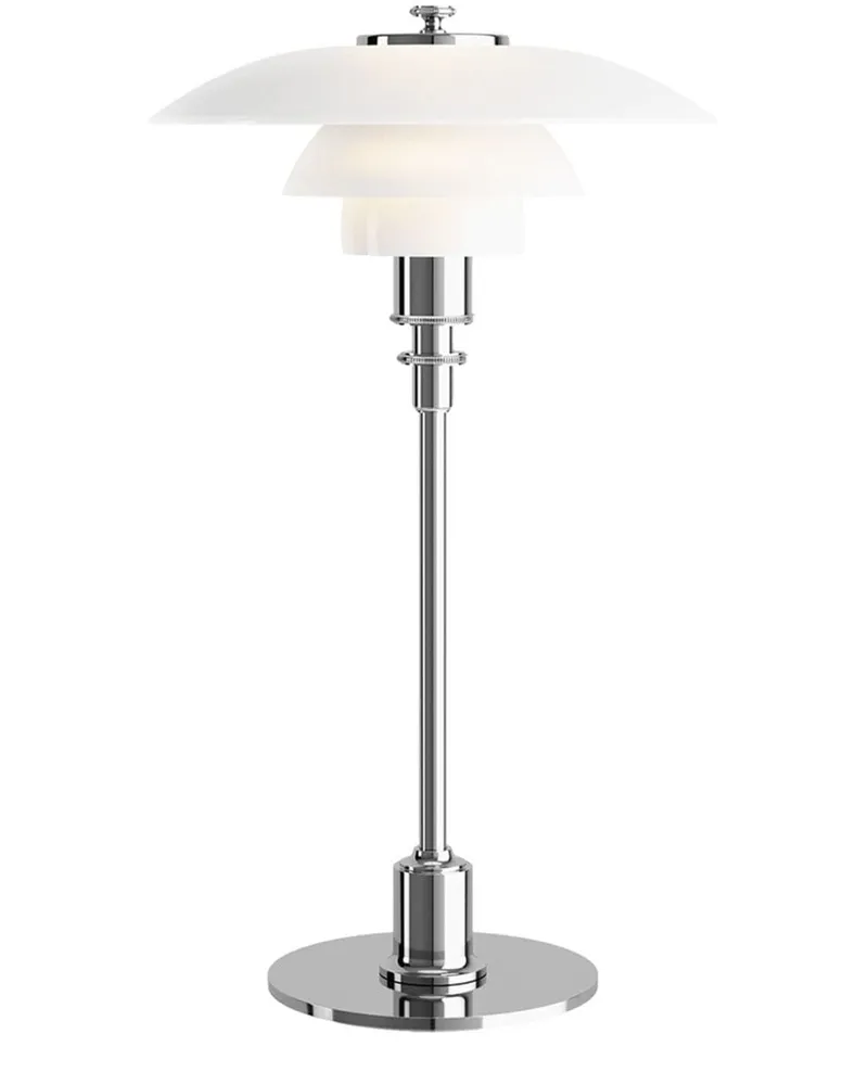 Louis Poulsen PH 2/1 Tischlampe aus Messing - Weiß Weiß