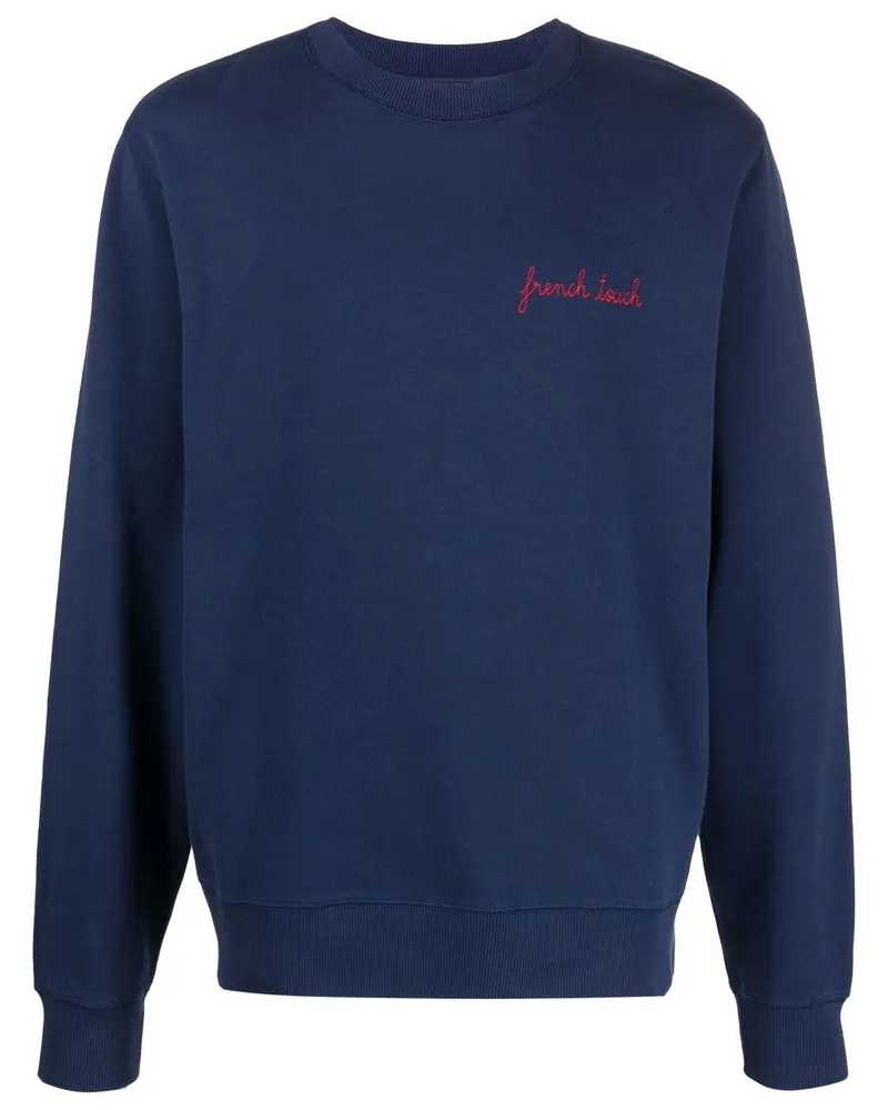Maison Labiche Pullover mit Slogan-Stickerei - Blau Blau
