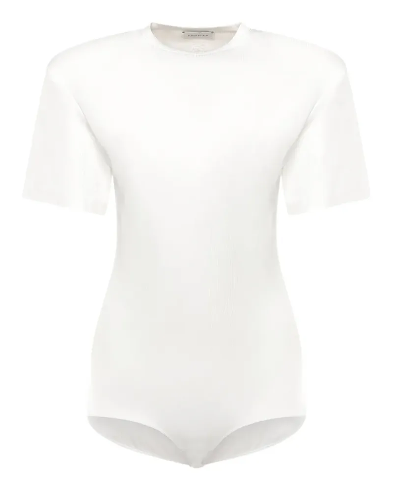 Magda Butrym ribbed short-sleeves bodysuit - Nude Nude