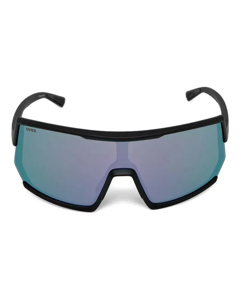 Uvex Sportstyle 235 shield geometric-frame sunglasses - Schwarz Schwarz