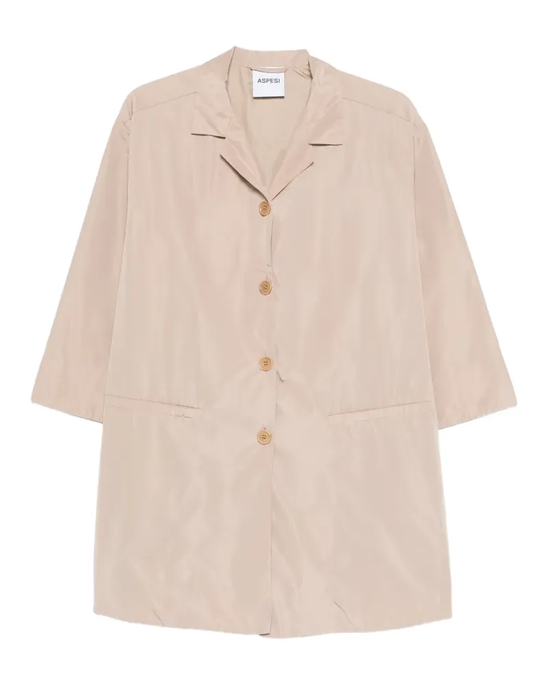 ASPESI button front coat - Nude Nude