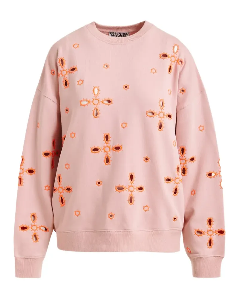 Essentiel Sweatshirt mit Blumenmuster - Rosa Rosa