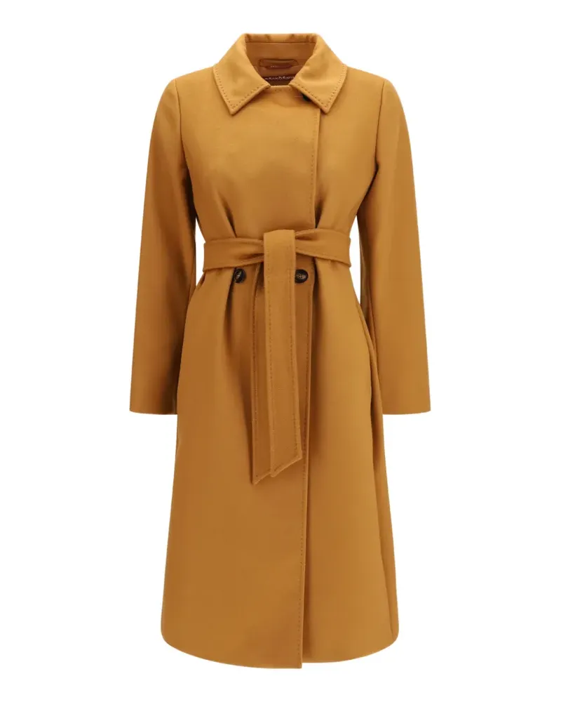 Max Mara Mantel mit Gürtel - Gelb Gelb