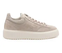 H-Stripes Sneakers mit Plateausohle - Nude