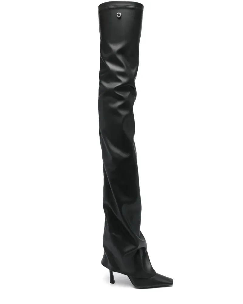 ATTICO Robin OTK Overknee-Stiefel 95mm - Schwarz Schwarz