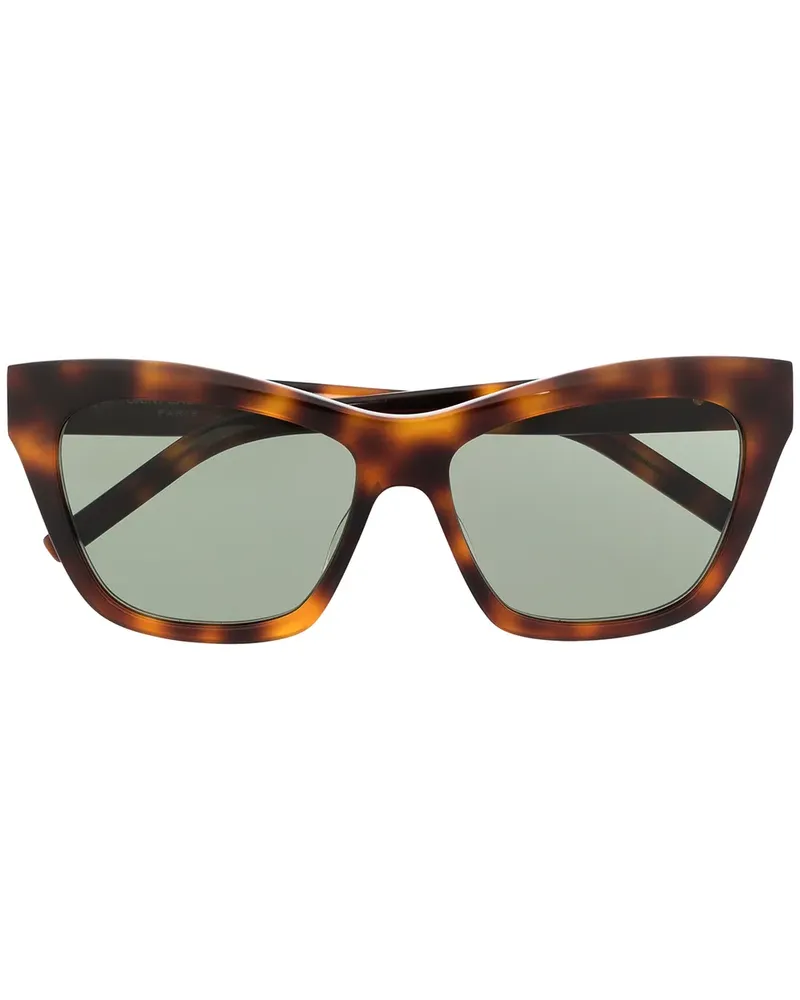 Saint Laurent Eckige Sonnenbrille - Braun Braun