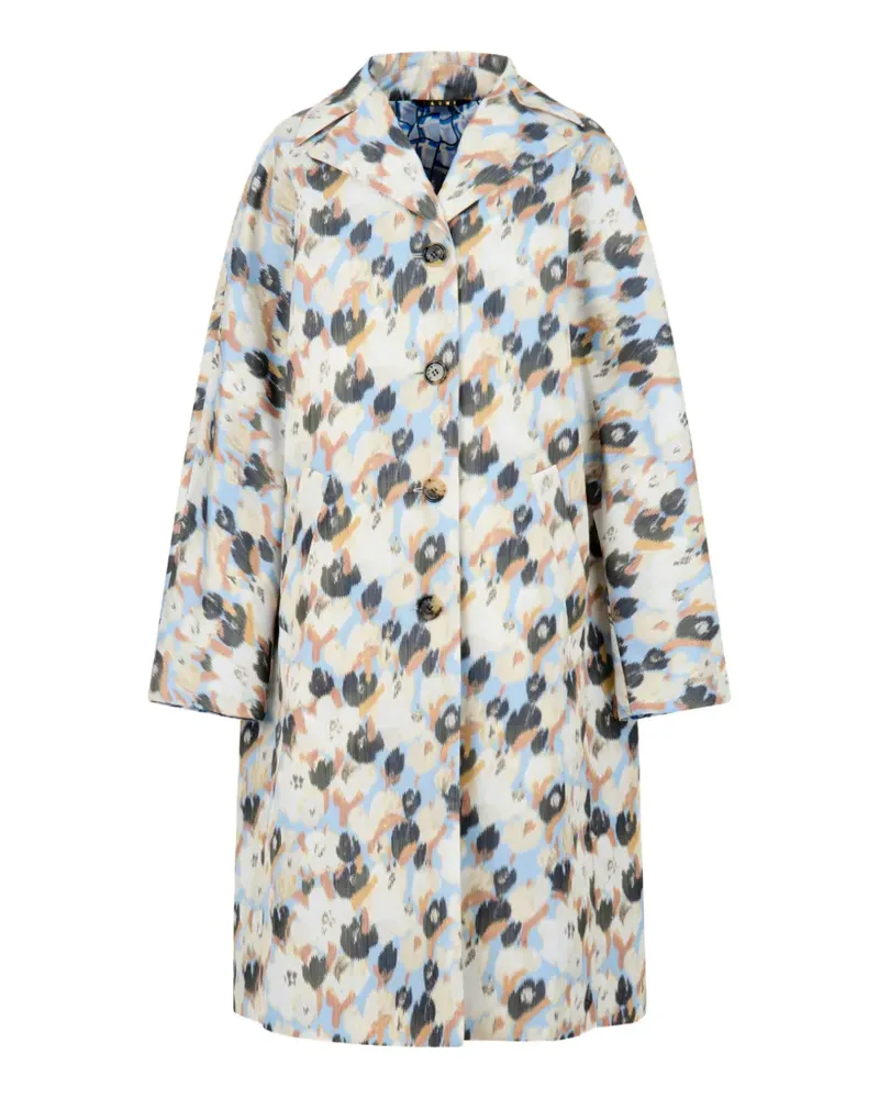 Marni printed button parka coat - Nude Nude