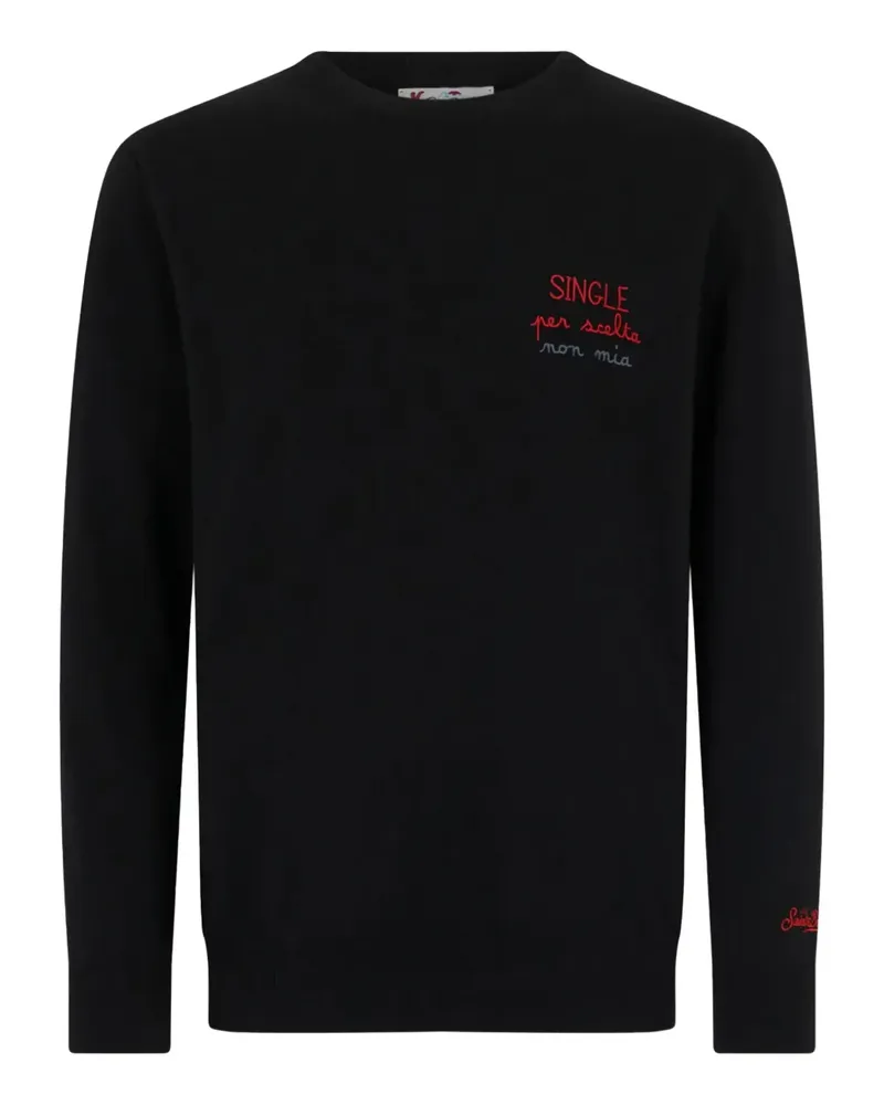 MC2 Saint Barth Bestickter Heron Pullover - Schwarz Schwarz