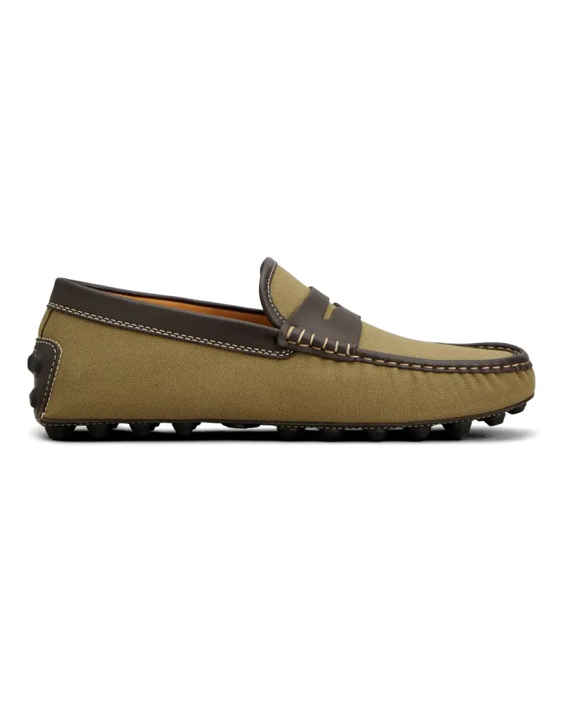 TOD'S Gommino Loafer aus Canvas - Grün Grün