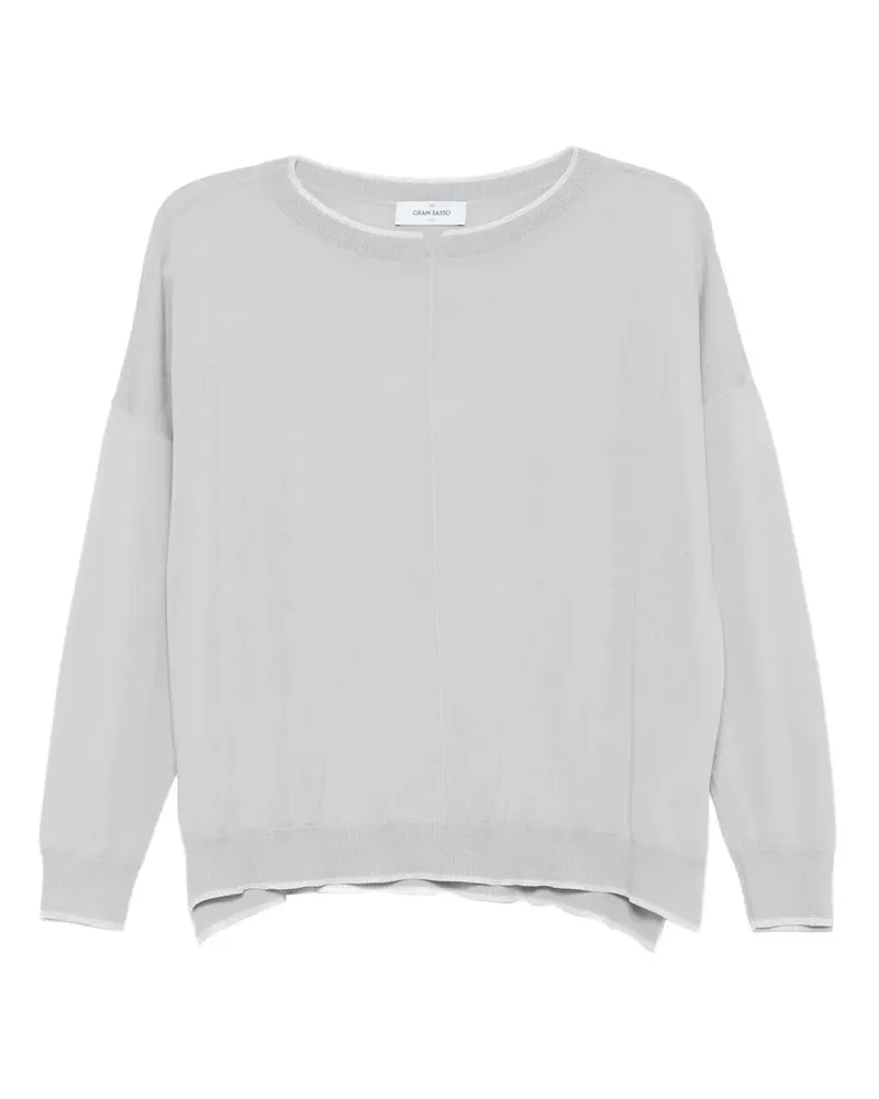 Gran Sasso T-Shirt mit rundem Ausschnitt - Grau Grau