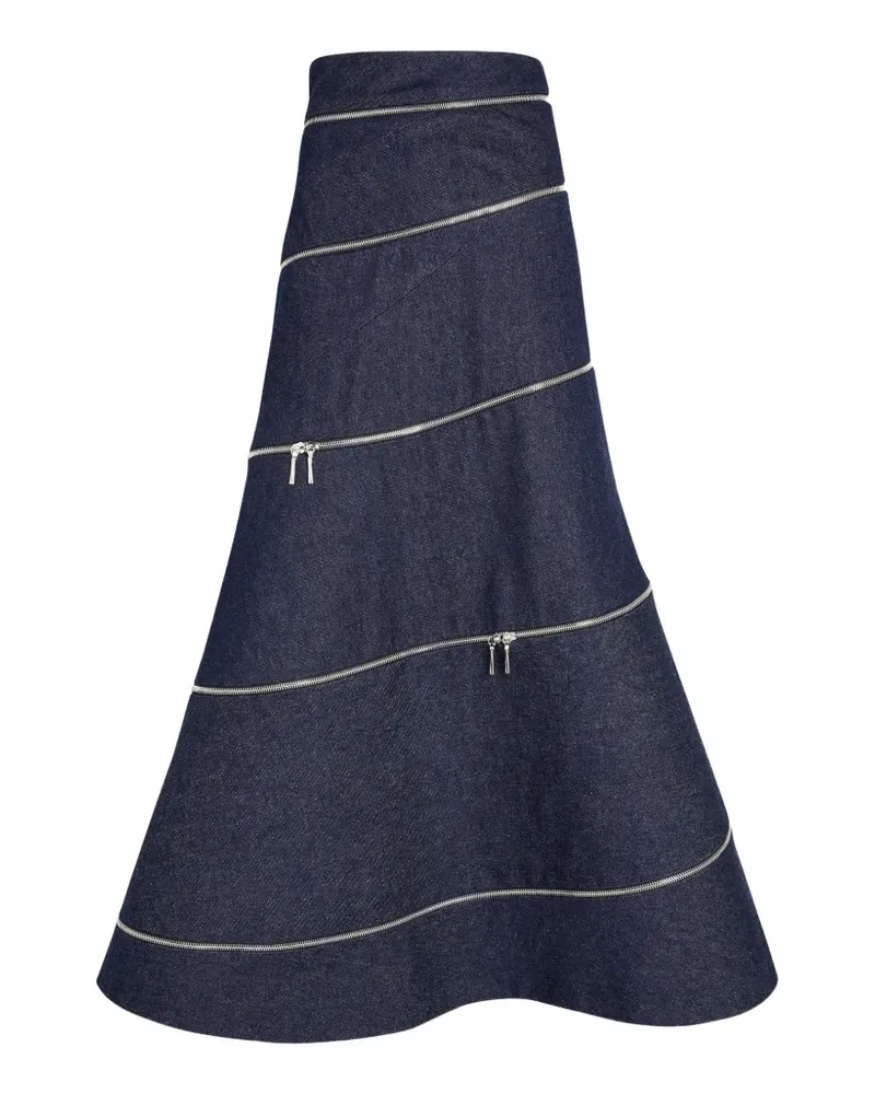 A.W.A.K.E. Jeansrock mit Reißverschluss - Blau Blau