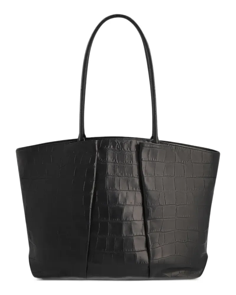 KAAI Horizon Tote Bag aus Leder mit Kroko-Effekt - Schwarz Schwarz