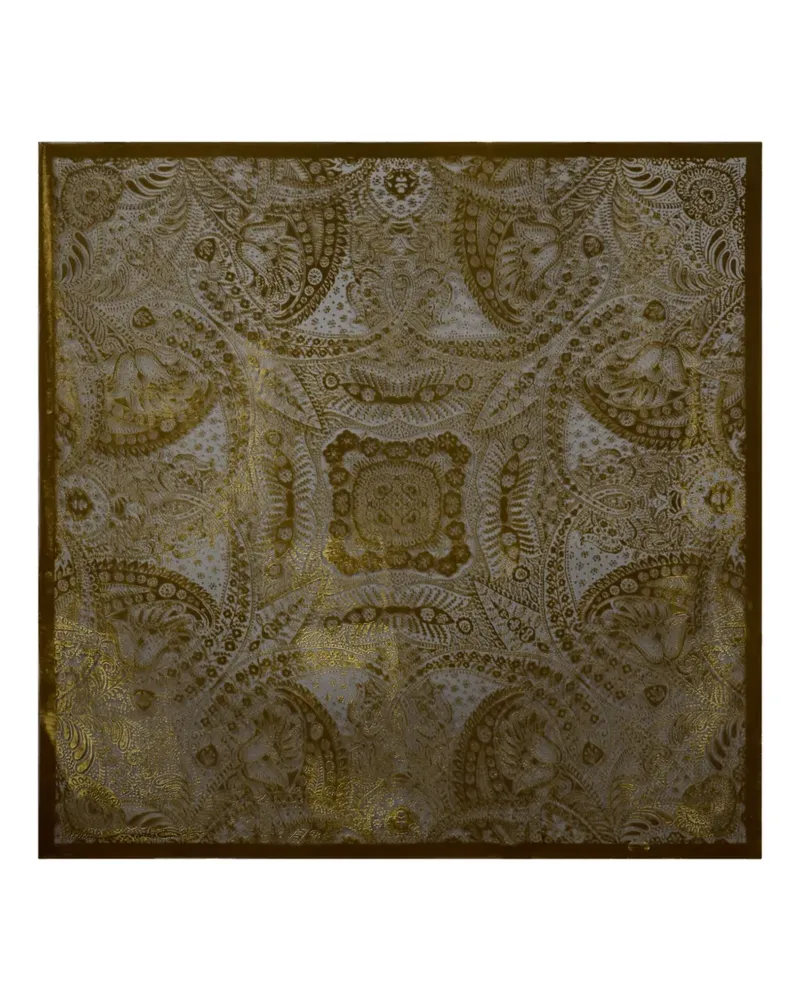 Etro Schal in Samtoptik mit Paisleymuster - Grün Grün