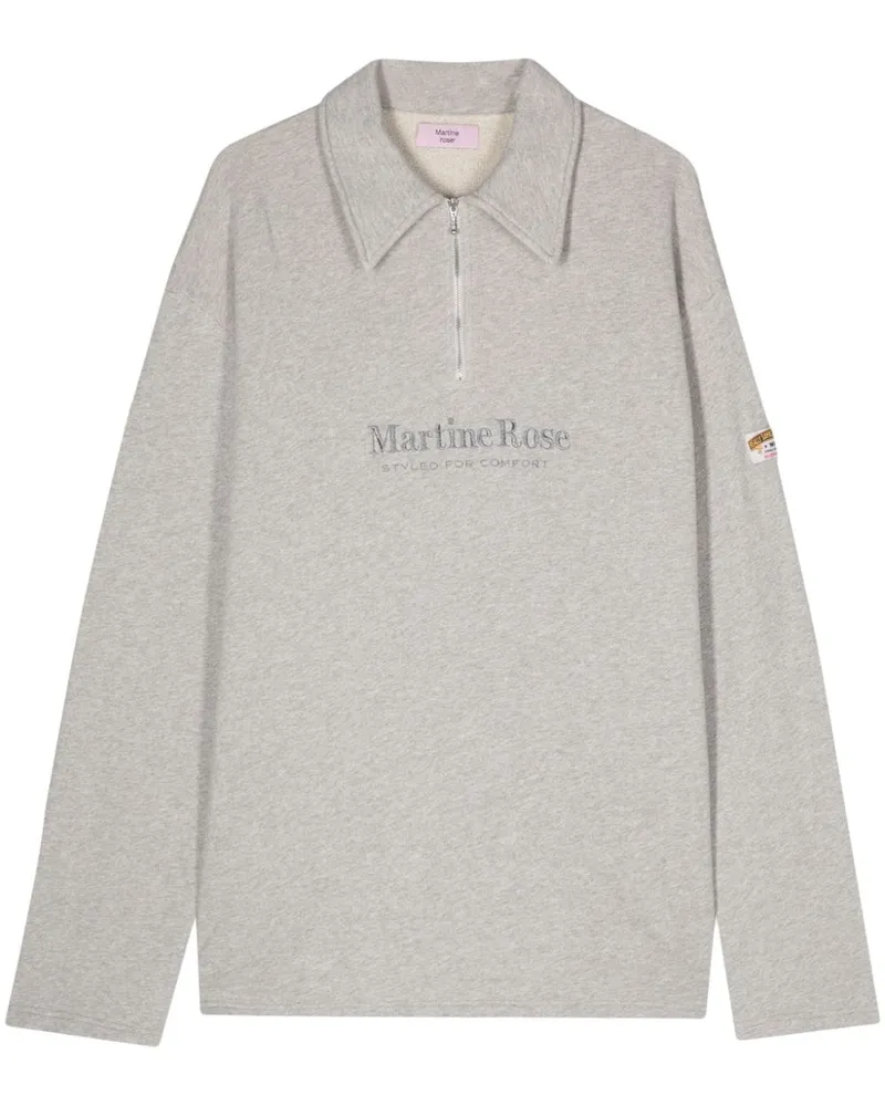 Martine Rose Poloshirt mit Logo-Stickerei Grau