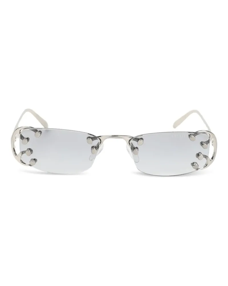 Prada studded rectangle sunglasses - Silber Silber