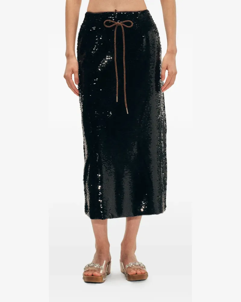 Simone Rocha sequin tie midi skirt - Weiß Weiß