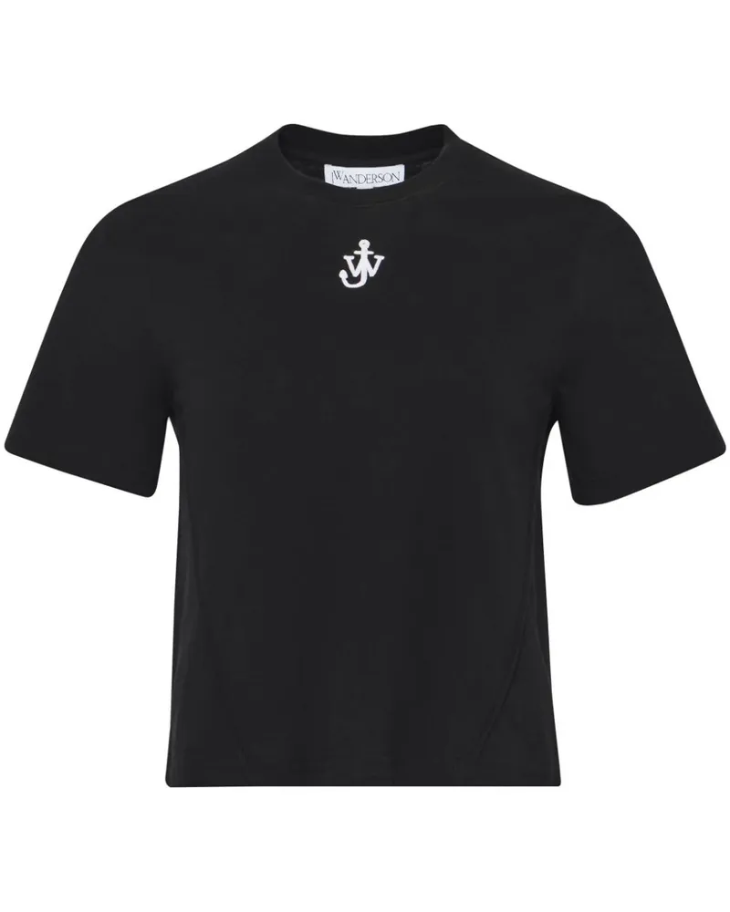 J.W.Anderson T-Shirt mit Ankerstickerei - Schwarz Schwarz