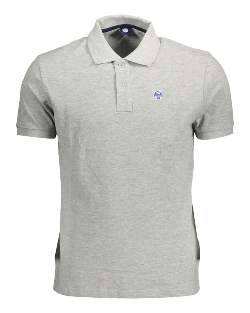 North Sails logo-patch cotton polo shirt - Grau Grau