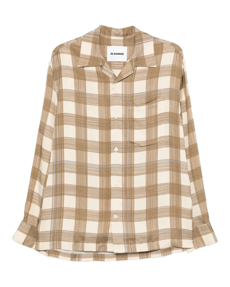 Jil Sander Hemd mit Karomuster - Nude Nude