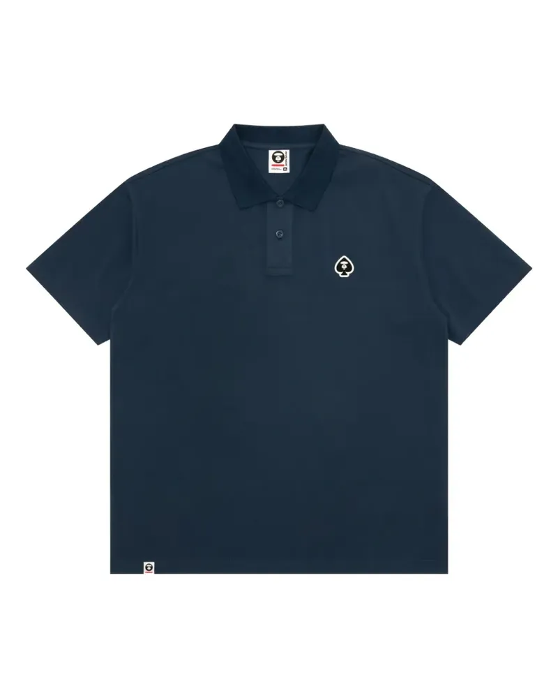BAPE Poloshirt mit Logo - Blau Blau