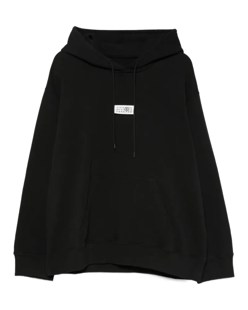 Maison Margiela Hoodie mit Logo-Patch - Schwarz Schwarz
