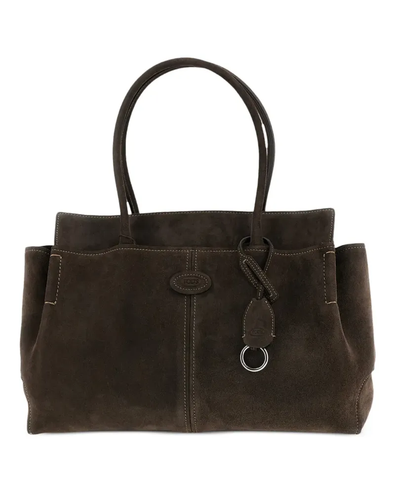 TOD'S Tote Bag mit Logo-Patch - Braun Braun
