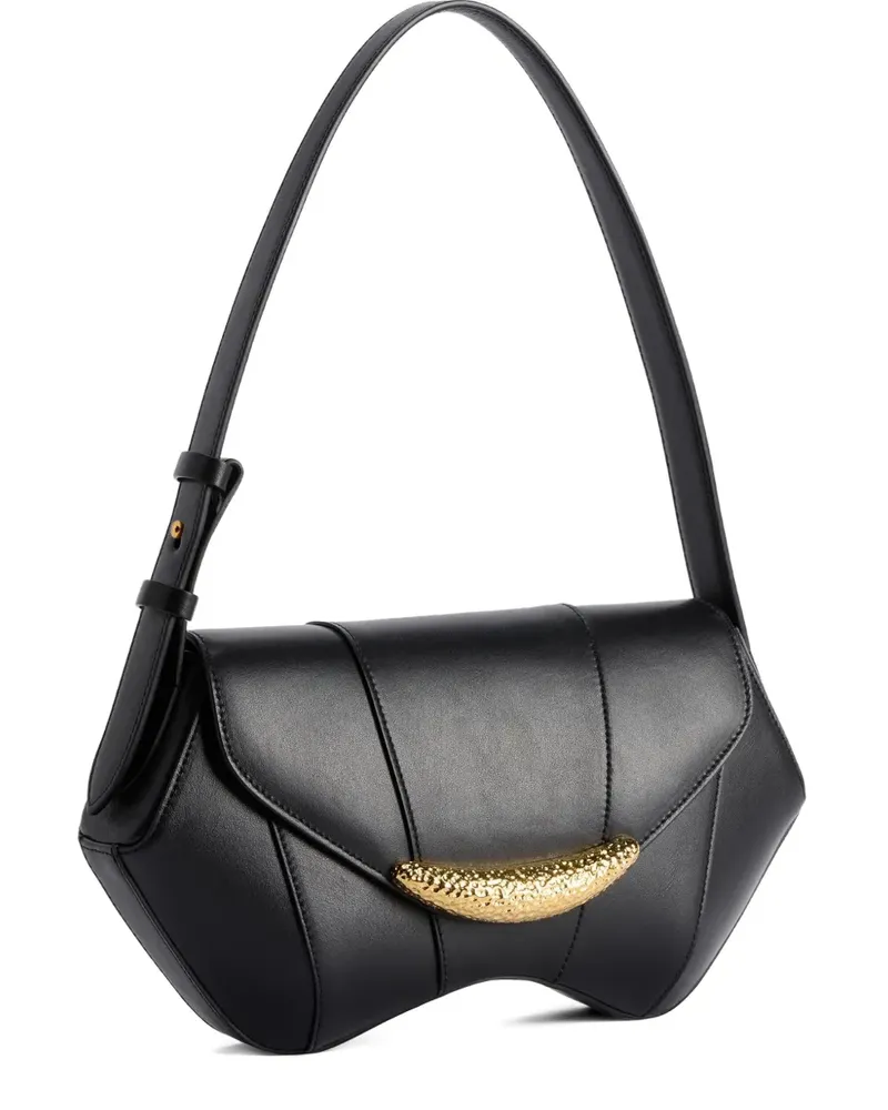 Giuseppe Zanotti Schultertasche mit abgerundeter Form - Schwarz Schwarz