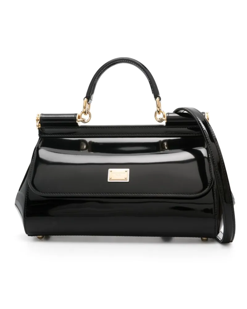 Dolce & Gabbana Mittelgroße Elongated Sicily Tote Bag - Schwarz Schwarz