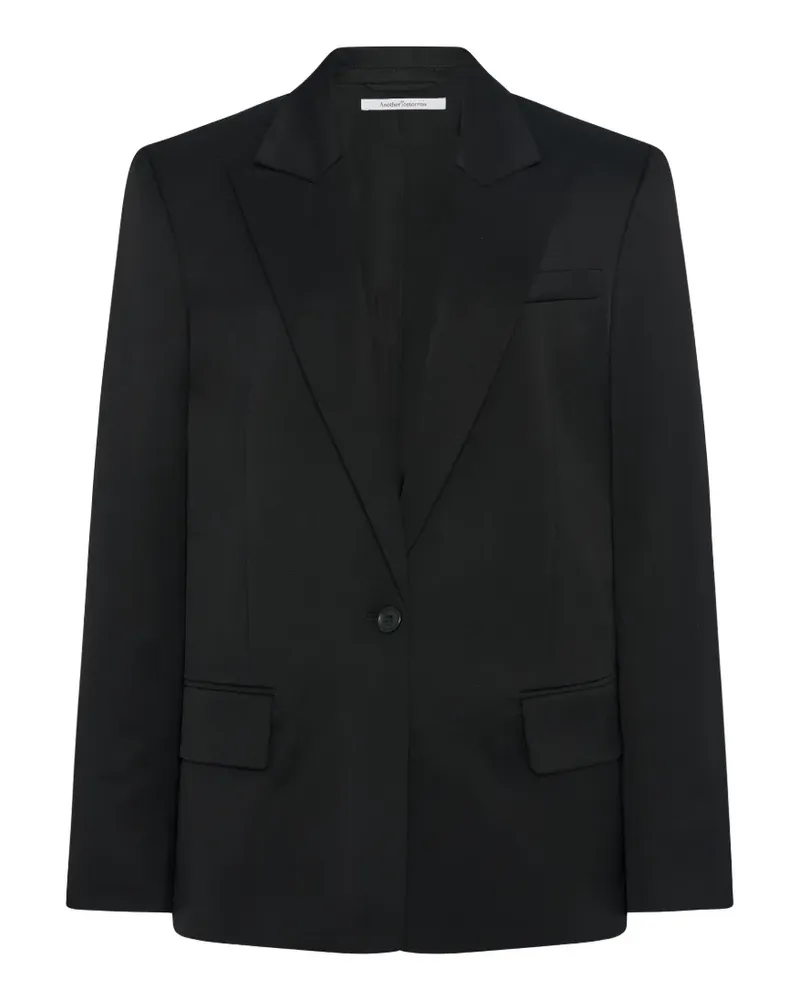 Another Tomorrow single-breasted tailored jacket - Schwarz Schwarz
