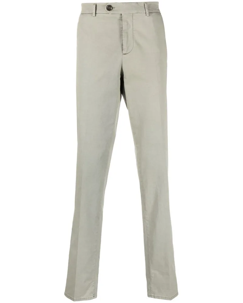 Brunello Cucinelli Halbhohe Straight-Leg-Hose - Grün Grün
