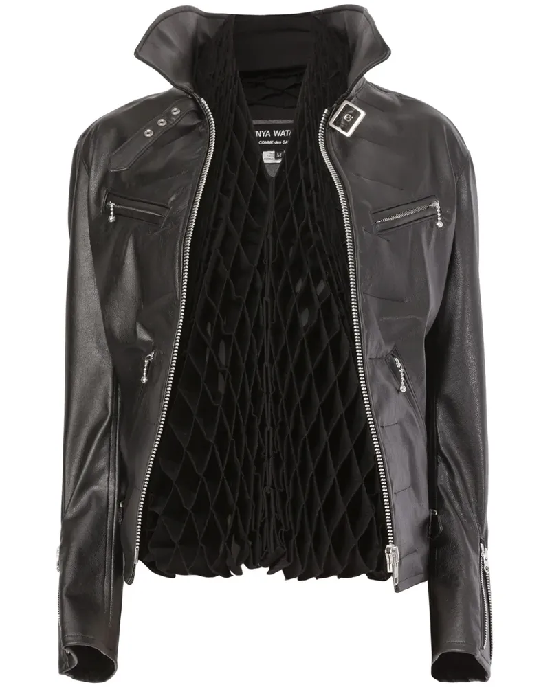 Junya Watanabe Jacke mit Ziehharmonika-Design - Schwarz Schwarz