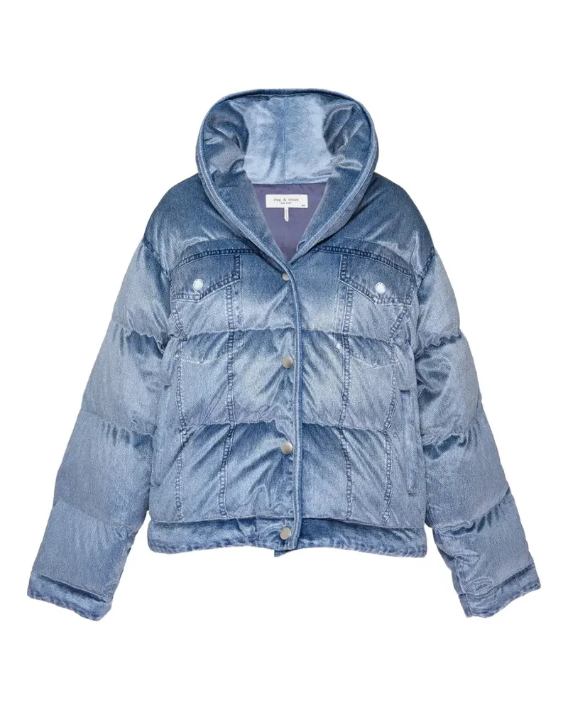 Rag & Bone Angie cropped puffer jacket - Blau Blau