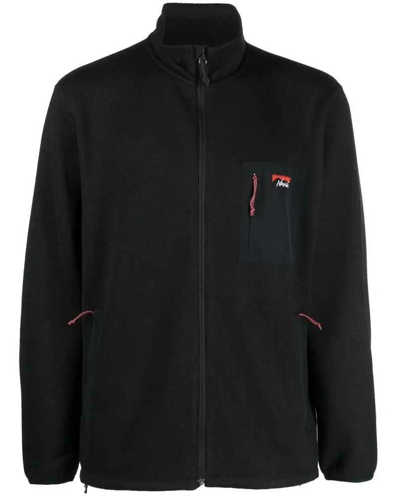 Nanga Jacke mit Logo-Patch - Schwarz Schwarz
