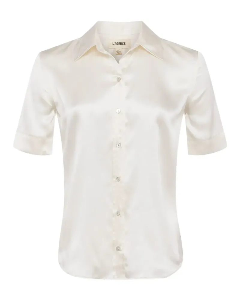 L'Agence Ellah Bluse mit kurzen Ärmeln - Nude Nude