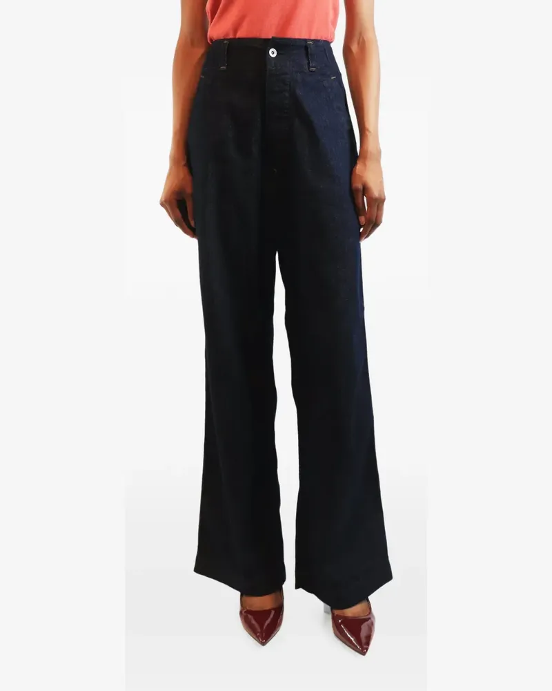 Margaret Howell belt-loops tapered jeans - Blau Blau