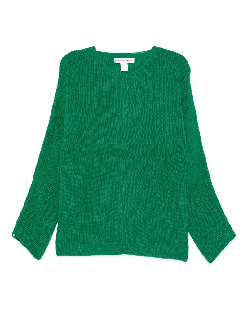 Comme des Garçons Gerippter Strickpullover - Grün Grün