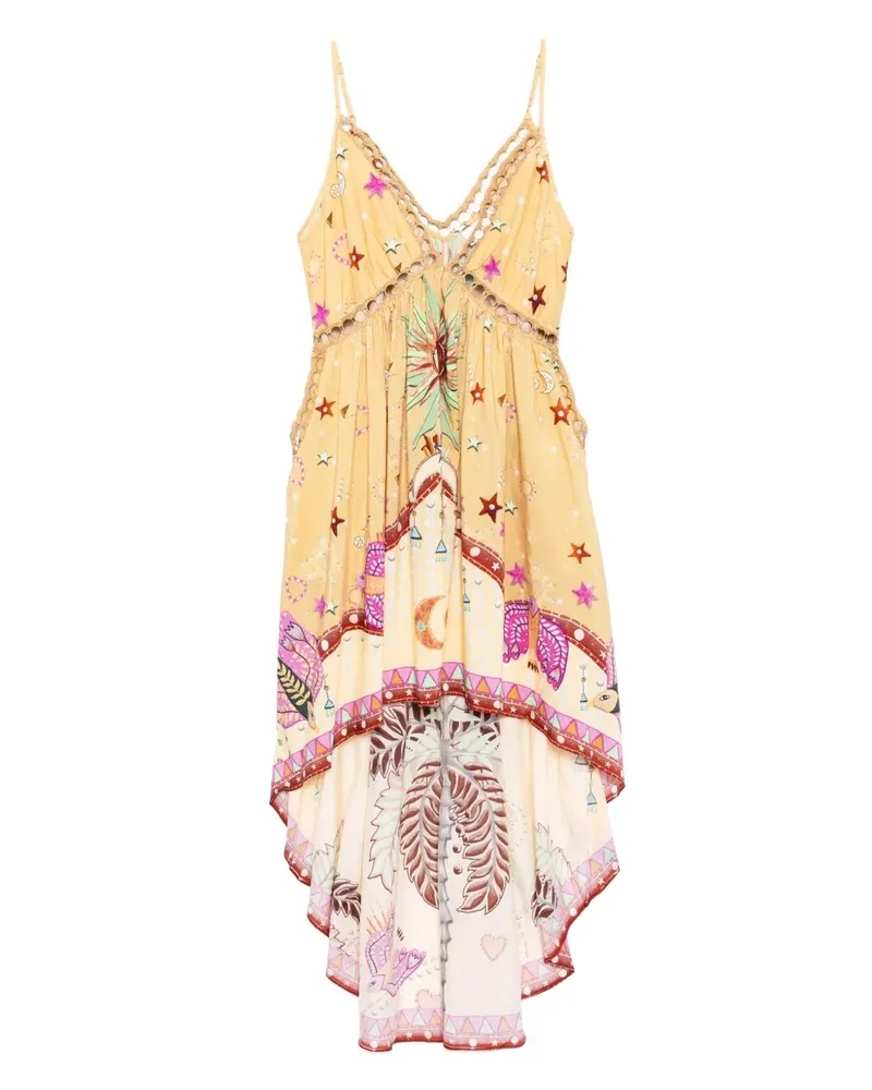 Camilla Asymmetrisches Kleid - Gelb Gelb